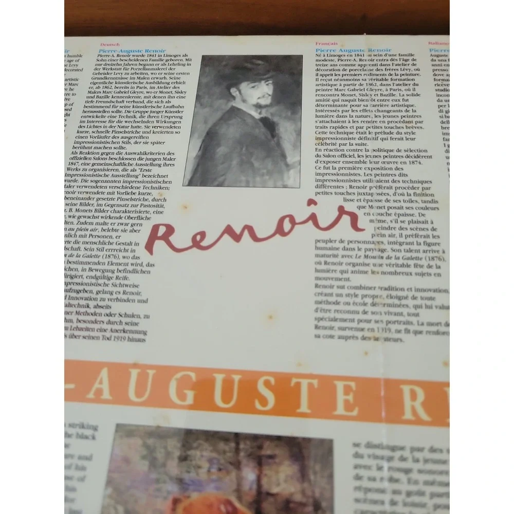 Pierre Auguste Renoir 1500 Piece Jigsaw Puzzle Educa Museum Series Sealed READ